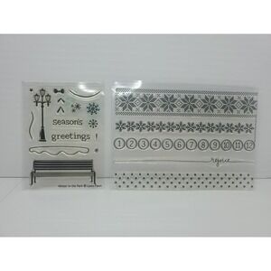 Clear Stamps Holidays- Winter In The Park Lawn Fawn & Winter Theme Boarder